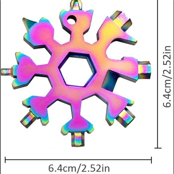 3/$15❤️ BRAND NEW Snowflake Keychain Multi-purpose Tool - Picture 7 of 11